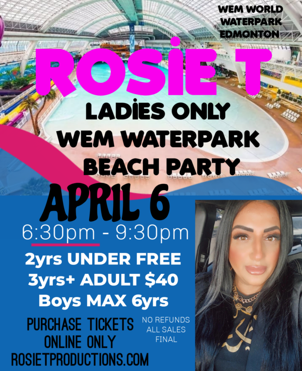 ROSIE T'S LADIES ONLY WEM WATERPARK TICKETS